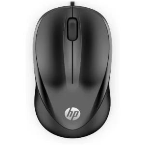 HP Wired Mouse 1000 black USB wired mouse, 1200 DPI, official model family image.