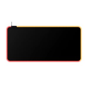 HyperX Pulsefire Mat RGB gaming mouse pad with illuminated edge