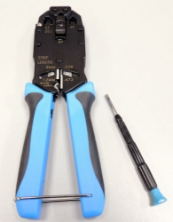 Illustrative RJ45 network cable crimping tool; exact RJ Tools model may differ.