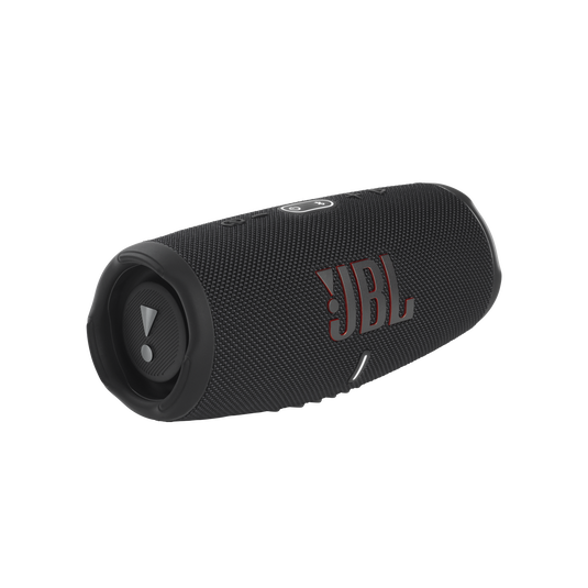 JBL Charge 5 black portable Bluetooth speaker, hero view
