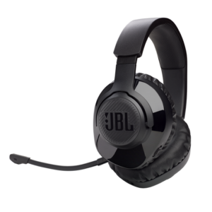 JBL Quantum 350 Wireless black gaming headset with detachable boom microphone
