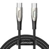 Joyroom 100W USB-C to USB-C charging cable, 1.2 metres, black braided cable with USB-C connectors