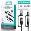 Joyroom 4-in-1 fast charging cable, USB-A and USB-C to Lightning and USB-C connectors