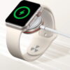 Joyroom S-IW011 white magnetic Apple Watch charger with USB-C cable
