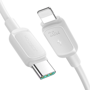 White Joyroom S-A14 30W USB-C to Lightning charging and data cable, 1.2 metres, with both connectors visible