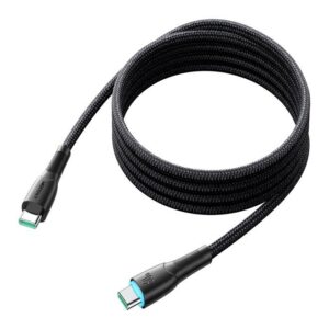 Additional view of the black Joyroom SA32-CC3 Starry Series USB-C to USB-C 60W charging cable