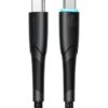 Black Joyroom SA32-CC3 Starry Series 60W USB-C to USB-C fast charging cable, 1 metre, with both USB-C connectors visible