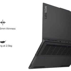 Underside and chassis detail of Lenovo Legion Pro 5 16IRX8 gaming laptop