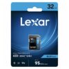 Lexar High Performance 633X 32GB SDHC UHS-I memory card package with 95MB/s read rating
