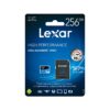 Lexar High Performance 633X 256GB microSDXC memory card with full-size SD adapter