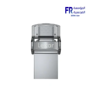 Lexar JumpDrive D35C USB 3.0 silver flash drive with hinged protective cap, used for the 128GB product listing