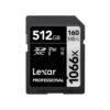 Lexar Professional 1066x 512GB SDXC UHS-I memory card with 160MB/s read speed
