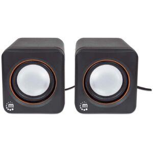 Manhattan 2600 Series compact computer speakers; exact 2600-series variant and connector arrangement should be confirmed.