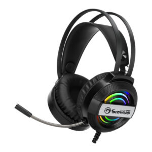 MARVO Scorpion HG8902 black wired gaming headset with boom microphone and RGB lighting