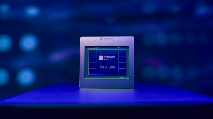 Official Microsoft image of the Maia 300 AI inference accelerator for Azure data centers
