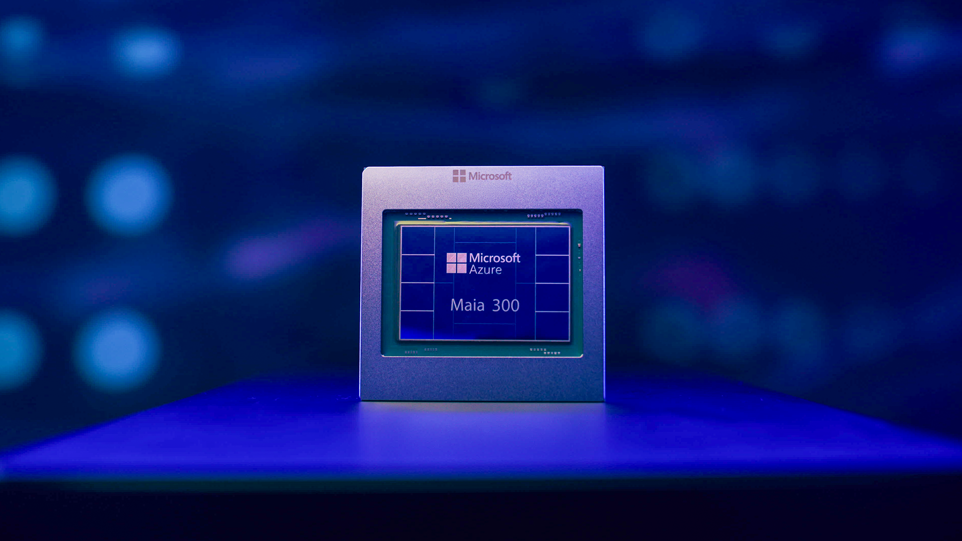 Microsoft Azure Maia 300 prototype AI inference chip, official Microsoft image