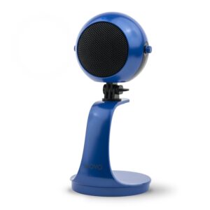 Movo WebMic-B royal blue USB condenser microphone with desktop stand, official Movo product image