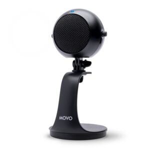 Movo WebMic USB condenser microphone with desktop stand, official Movo product image