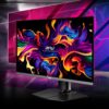 MSI MPG 271QRX QD-OLED 26.5-inch WQHD 360Hz gaming monitor front three-quarter view