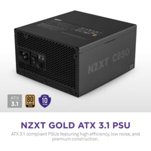 NZXT C850 Gold ATX 3.1 850W black fully modular power supply