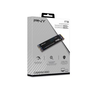 PNY CS2230 1TB M.2 NVMe PCIe Gen3 x4 SSD retail package and drive