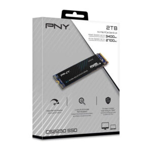 PNY CS2230 2TB Gen3 NVMe M.2 2280 SSD retail package showing the 2TB capacity