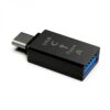 Compact USB Type-C plug to USB-A female adapter