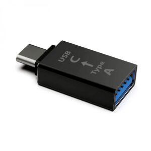 Compact USB Type-C plug to USB-A female adapter