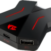 Redragon GA200 keyboard and mouse adapter, black with red accents