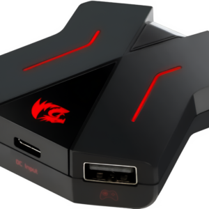 Redragon GA200 keyboard and mouse adapter, black with red accents