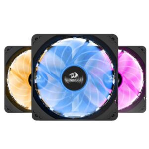 Redragon GC-F006 RGB case cooling kit with three 120 mm fans; official model image.