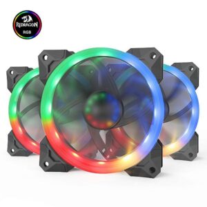 Redragon GC-F008 RGB case cooling kit with three 120 mm fans; official model image.