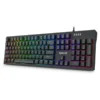 Redragon K679 RGB wired mechanical gaming keyboard with blue switches, full-size layout