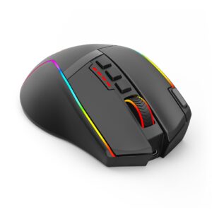 Redragon Swain M915 RGB wireless gaming mouse, top three-quarter view