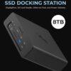 Sabrent DS-SKRT-D8TB Thunderbolt 3 NVMe docking station with integrated 8TB SSD, clean product view