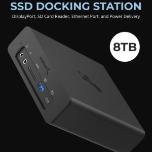 Sabrent DS-SKRT-D8TB Thunderbolt 3 NVMe docking station with integrated 8TB SSD, clean product view