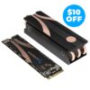 Sabrent Rocket NVMe 4.0 500GB PCIe Gen4 M.2 SSD with included heatsink, official product image