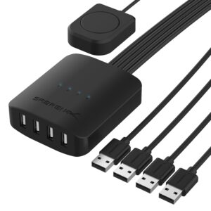 Sabrent USB-USS4 USB 2.0 sharing switch for up to four computers, official Sabrent product image