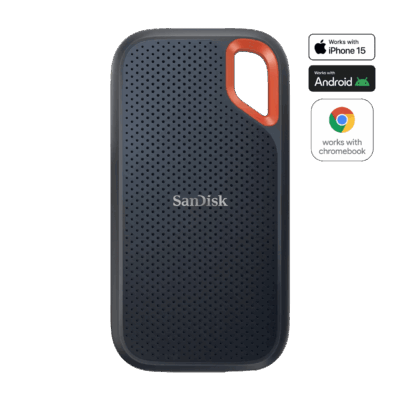 SanDisk warranty guide: official Extreme Portable SSD product image, model family SDSSDE61