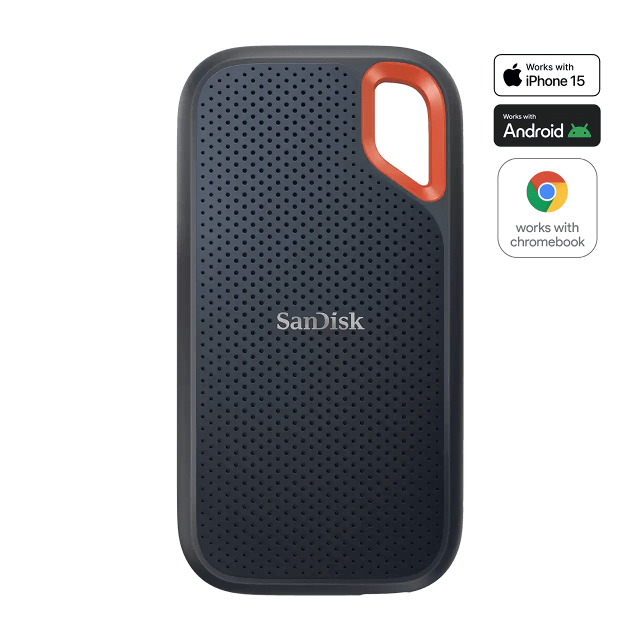 SanDisk warranty guide: official Extreme Portable SSD product image, model family SDSSDE61