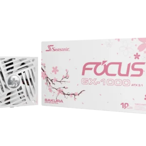 Seasonic FOCUS GX ATX 3.1 SAKURA Limited Edition 1000W white and pink power supply