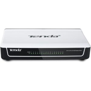 Tenda S16 16-port 10/100 Ethernet desktop switch, product image from Junaid Tech