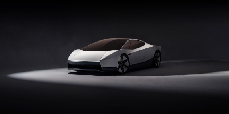 Front three-quarter view of the Tesla Roadster performance model