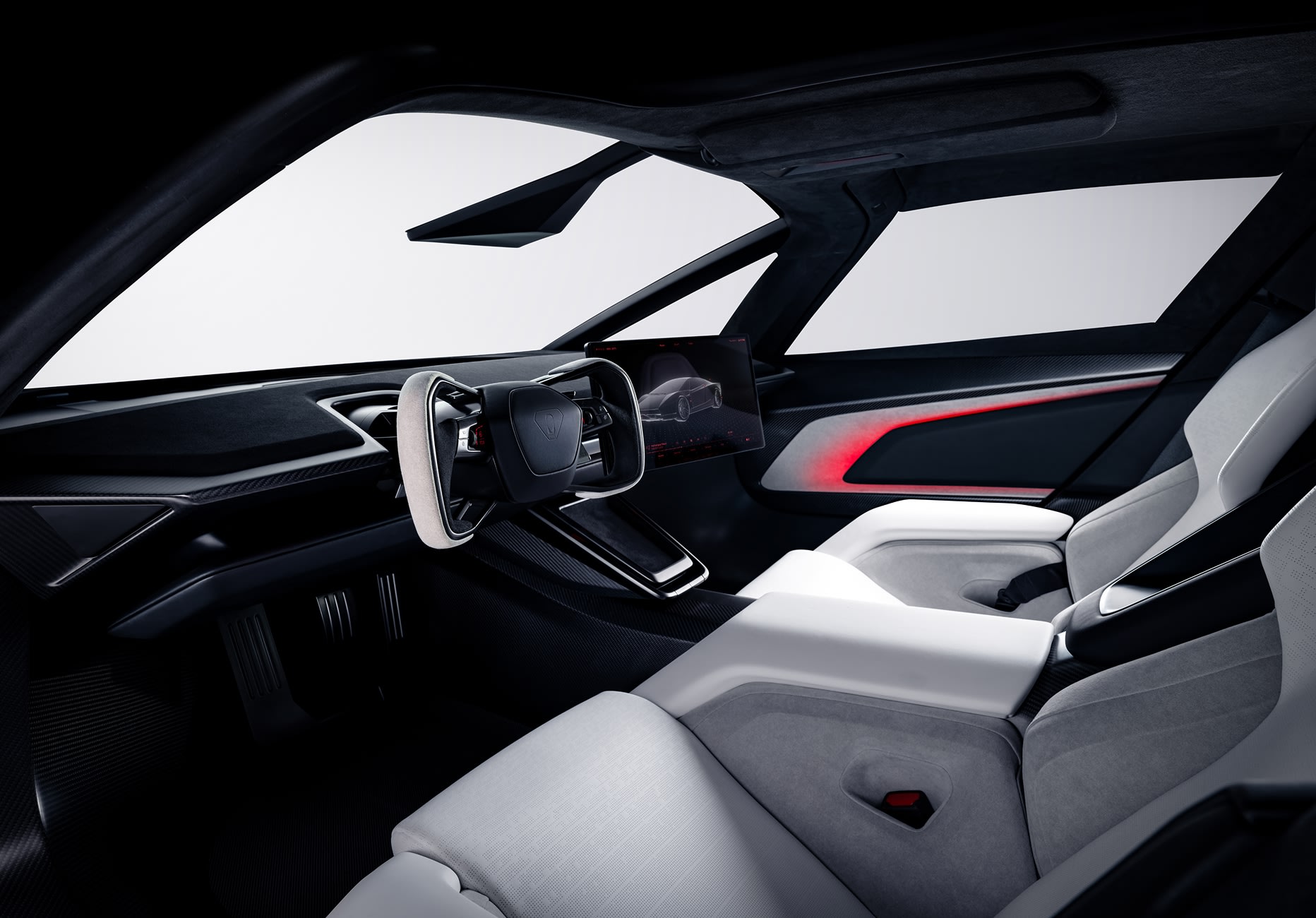 Interior view of the Tesla Roadster performance model. Courtesy of Tesla, Inc.