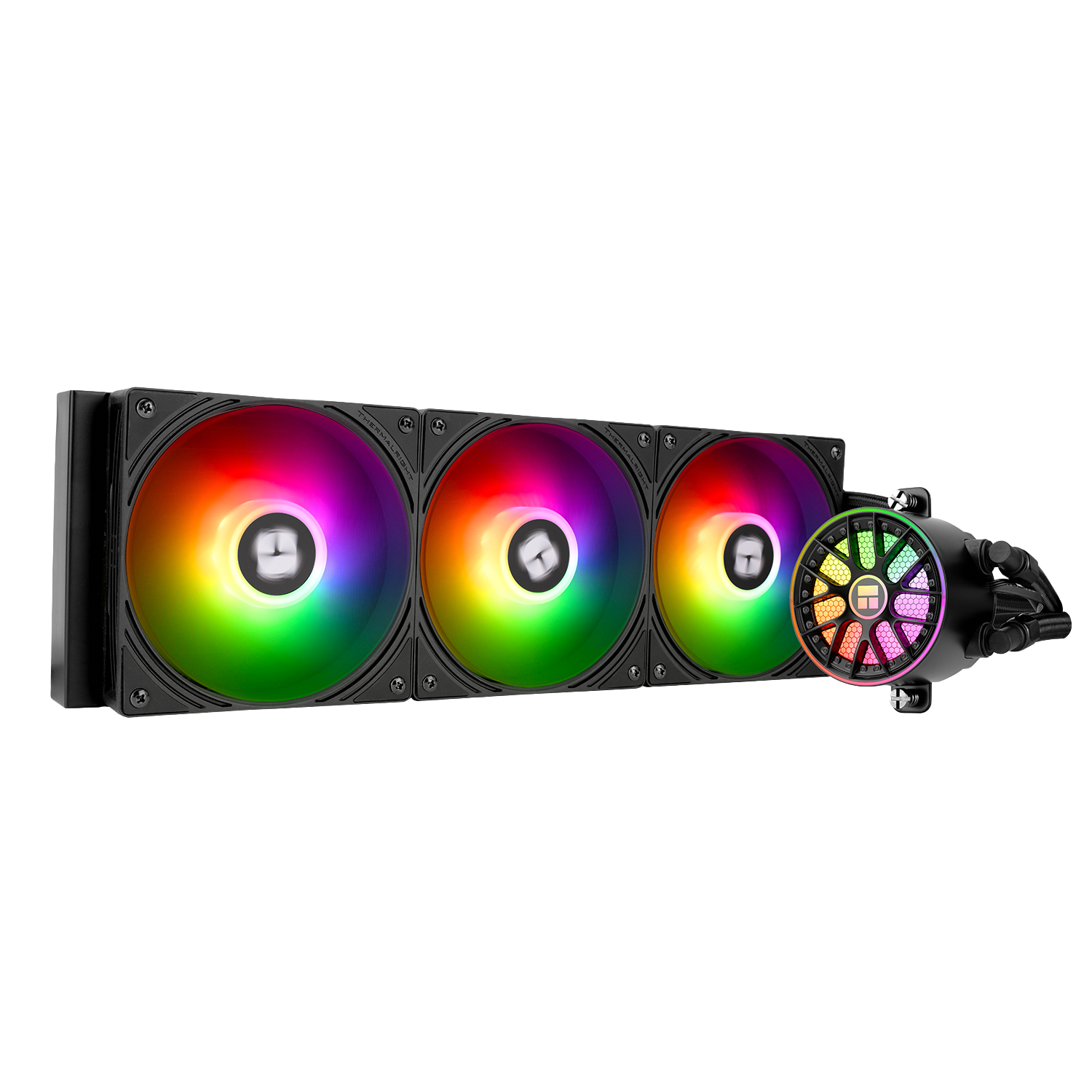 Thermalright Aqua Elite 360 ARGB Black V6 all-in-one liquid CPU cooler with three ARGB radiator fans