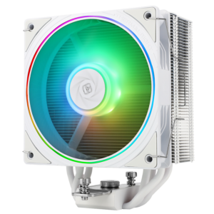 Thermalright Assassin Spirit 120 EVO WHITE ARGB single-tower CPU air cooler with white heatsink and ARGB fan