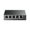 Front view of the TP-Link TL-SF1005LP desktop switch.