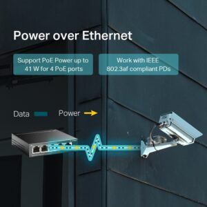 TP-Link TL-SF1005LP PoE feature graphic.