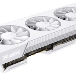 XFX Quicksilver Radeon RX 7800 XT Magnetic Air Arctic White graphics card, manufacturer product angle