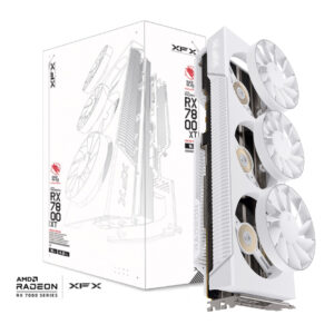 XFX Quicksilver Radeon RX 7800 XT Magnetic Air Arctic White graphics card retail box, manufacturer image